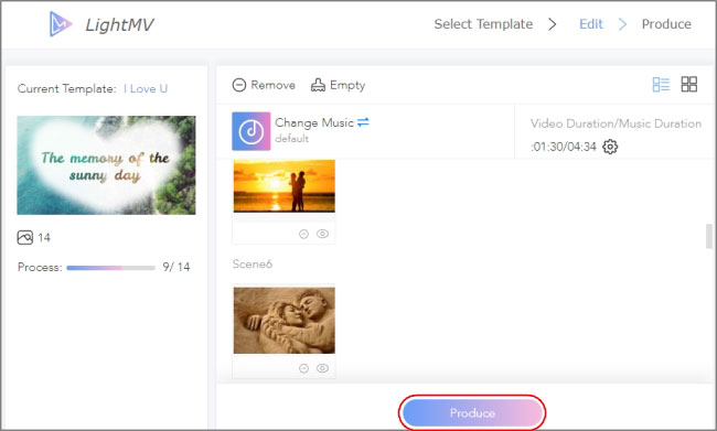 add photos to LightMV