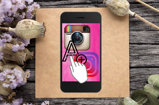 Add text to Instagram photo 