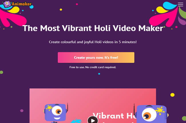 holi video maker animaker