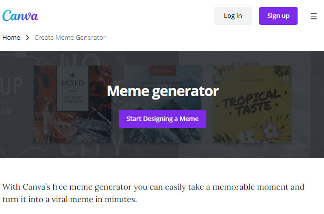 best meme fonts maker named canva