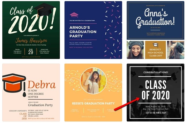 Create graduation invitations