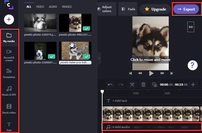 how to make a talking dog video with clipchamp