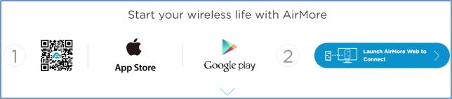 launch AirMore Web to connect