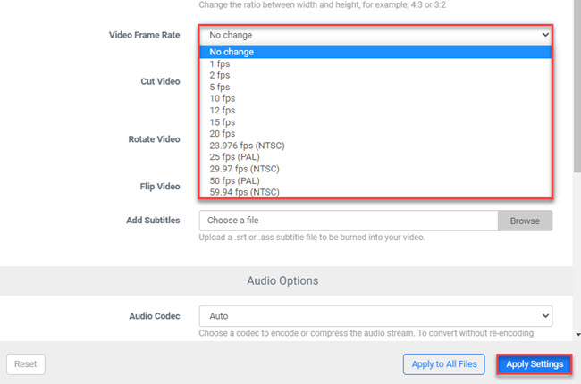 save changes - making 60 fps videos