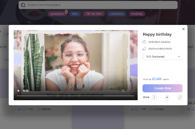 birthday video template