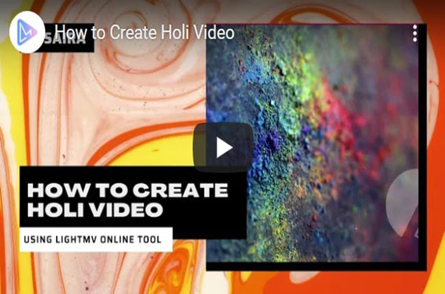 holi video maker