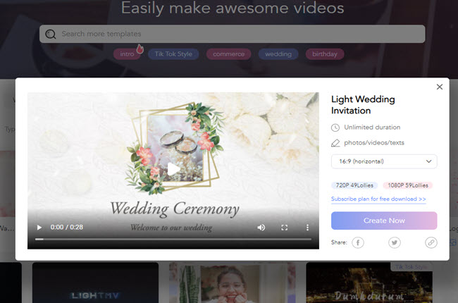 whatsapp invitation video lightmv wedding templates