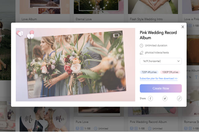 wedding album maker lightmv template