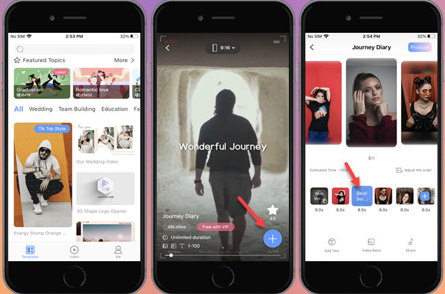 make tiktok video with pictures using lightmv