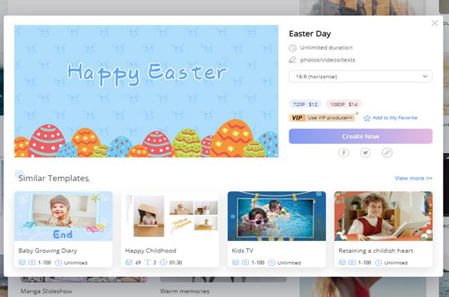 easter video maker named lightmv