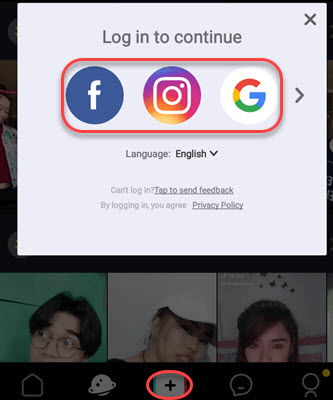 log into Tik Tok