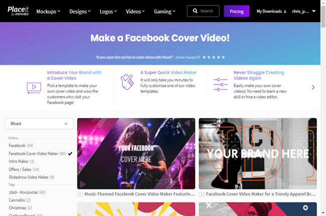 make facebook cover video