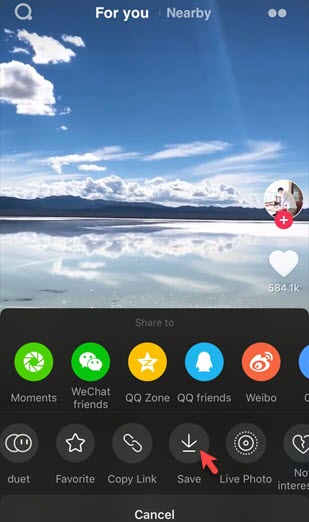 save Tik Tok video