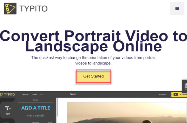 portrait to landscape converter typito