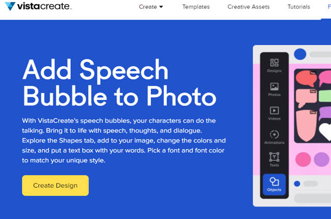 speech bubbles generator named vistacreate