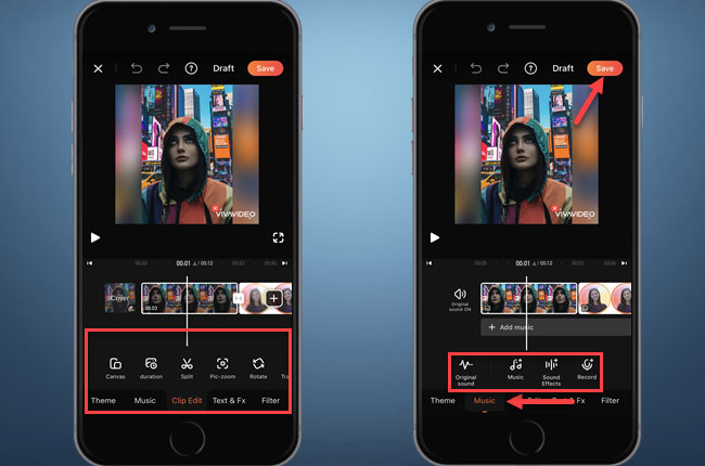 how to make a flipagram using vivavideo