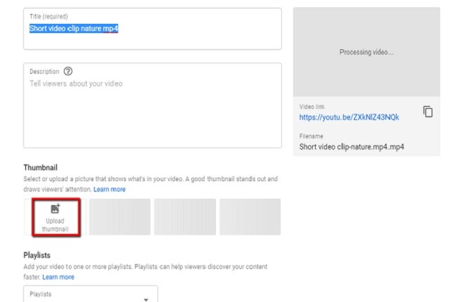 How to Add a Thumbnail on YouTube